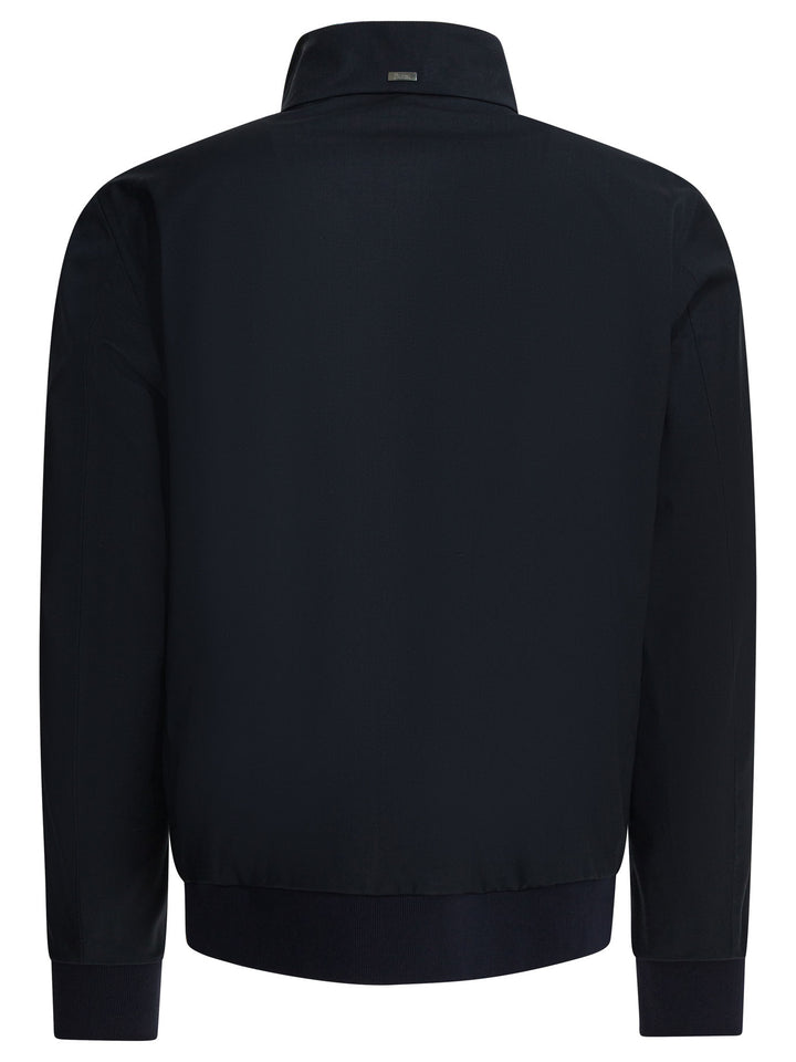 Herno Virgin Wool Bomber Jacket Jackets and Coats - Blu | 01ad5bd5bf90d26b40f7707b154aed41ccb935c2