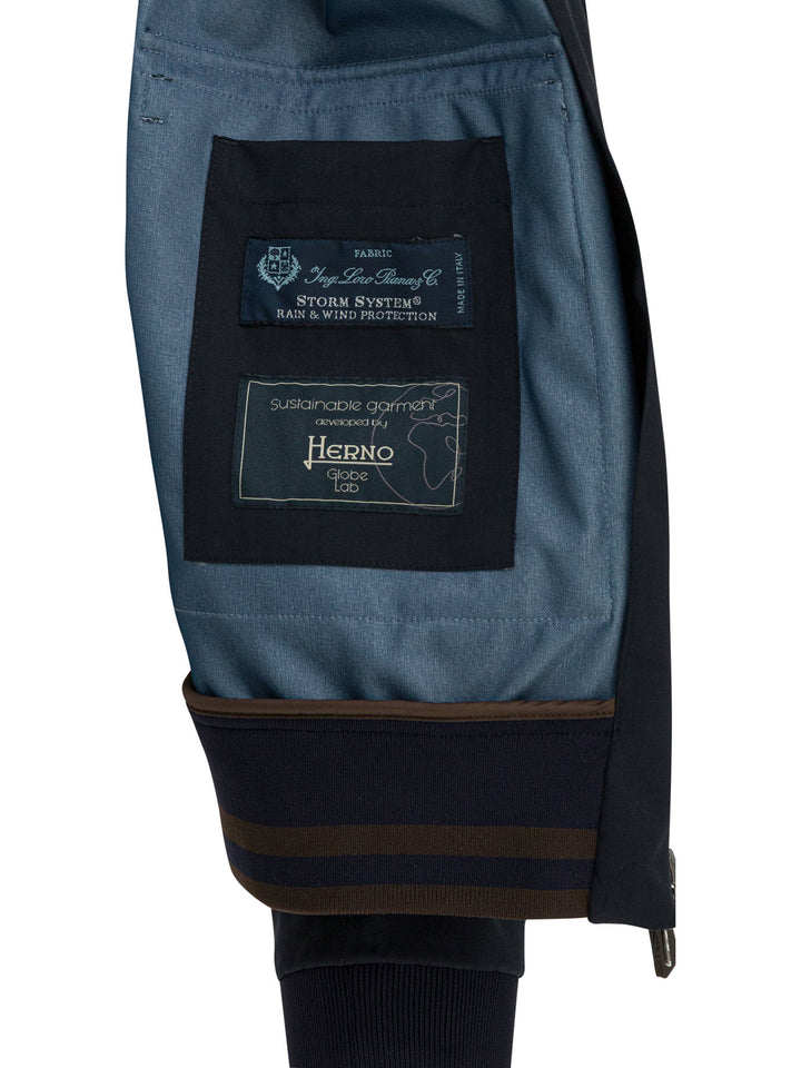 Herno Virgin Wool Bomber Jacket Jackets and Coats - Blu | 0572138505d9f7d1ce395888352dab7bcb222652