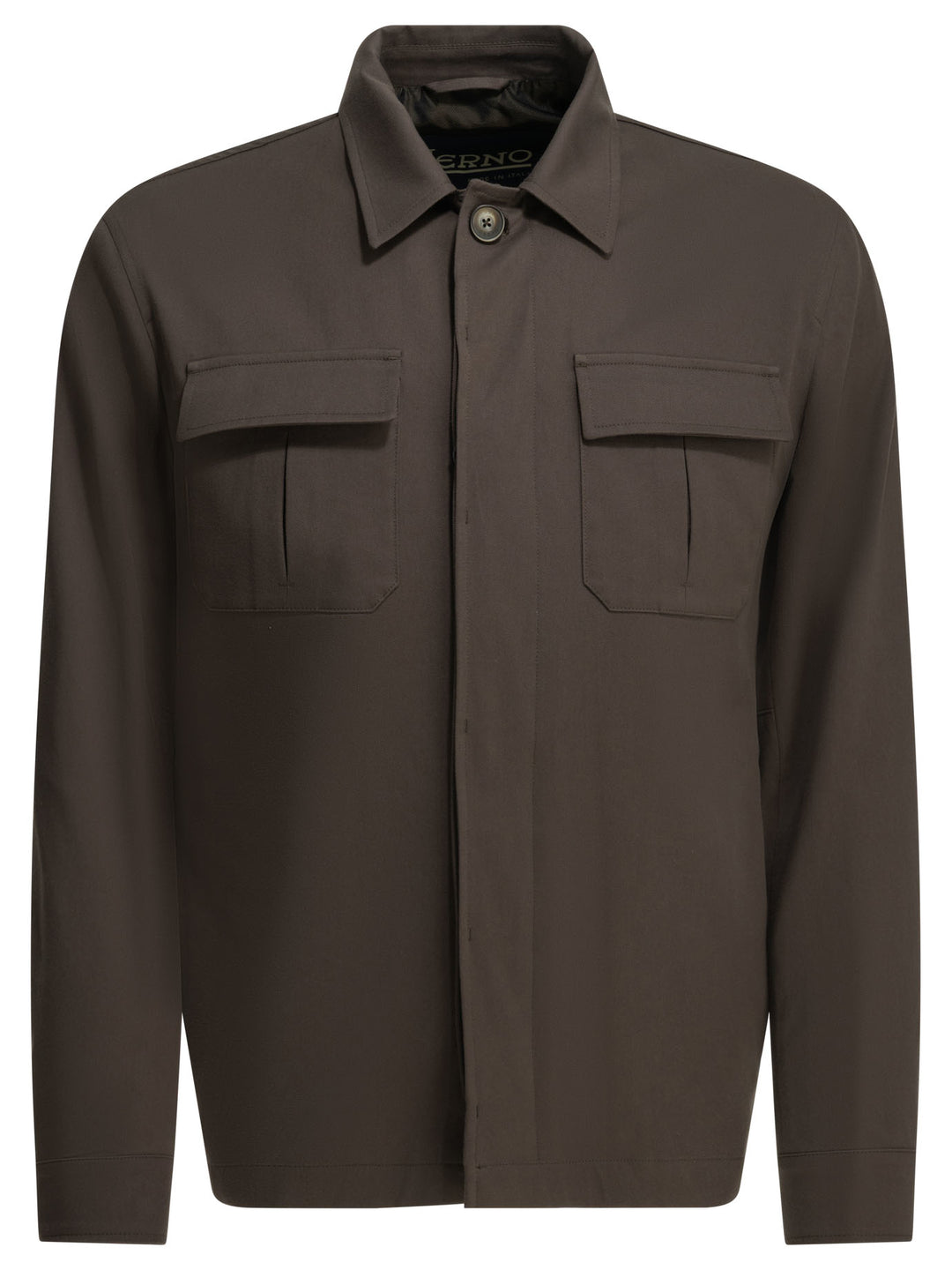 Herno Cotton Overshirt Jacket Jackets and Coats - Marrone | 685eb75cf763c51e246ef759e5481a7923a9764c