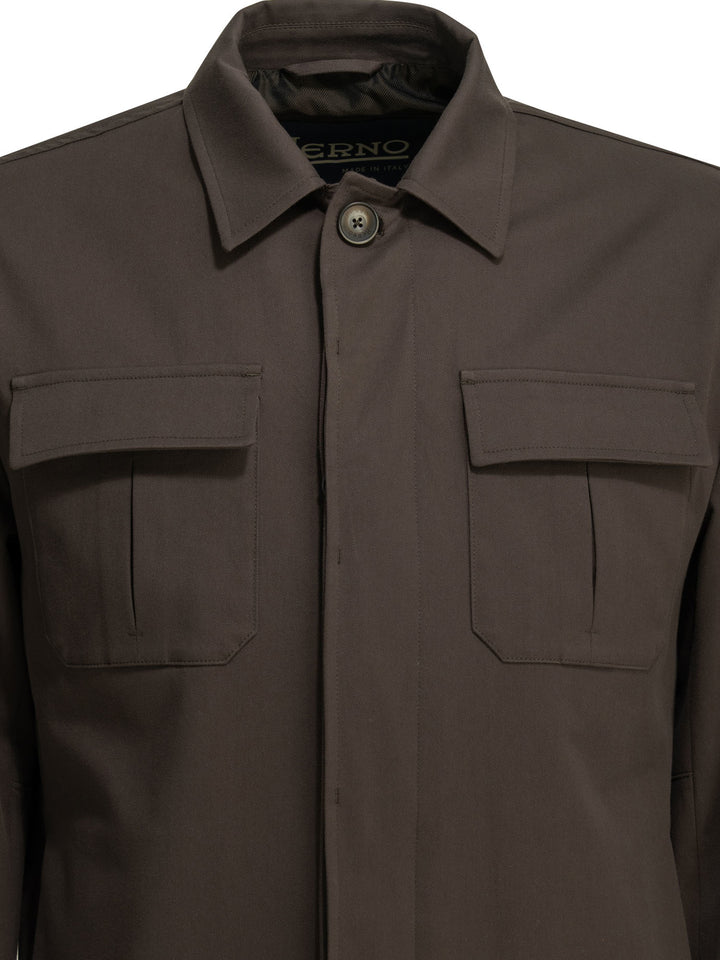 Herno Cotton Overshirt Jacket Jackets and Coats - Marrone | 1618e115d6bc91132013cd5d7bf779e9c7067ae8