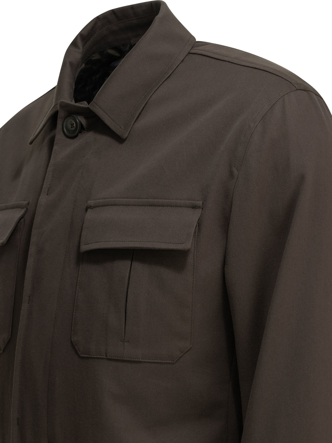 Herno Cotton Overshirt Jacket Jackets and Coats - Marrone | 5f2914761a6b1e175b89bd45084df807a97255a5