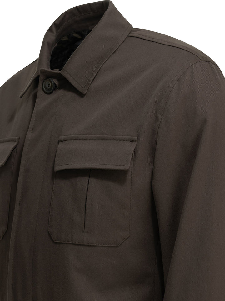 Herno Cotton Overshirt Jacket Jackets and Coats - Marrone | 5f2914761a6b1e175b89bd45084df807a97255a5