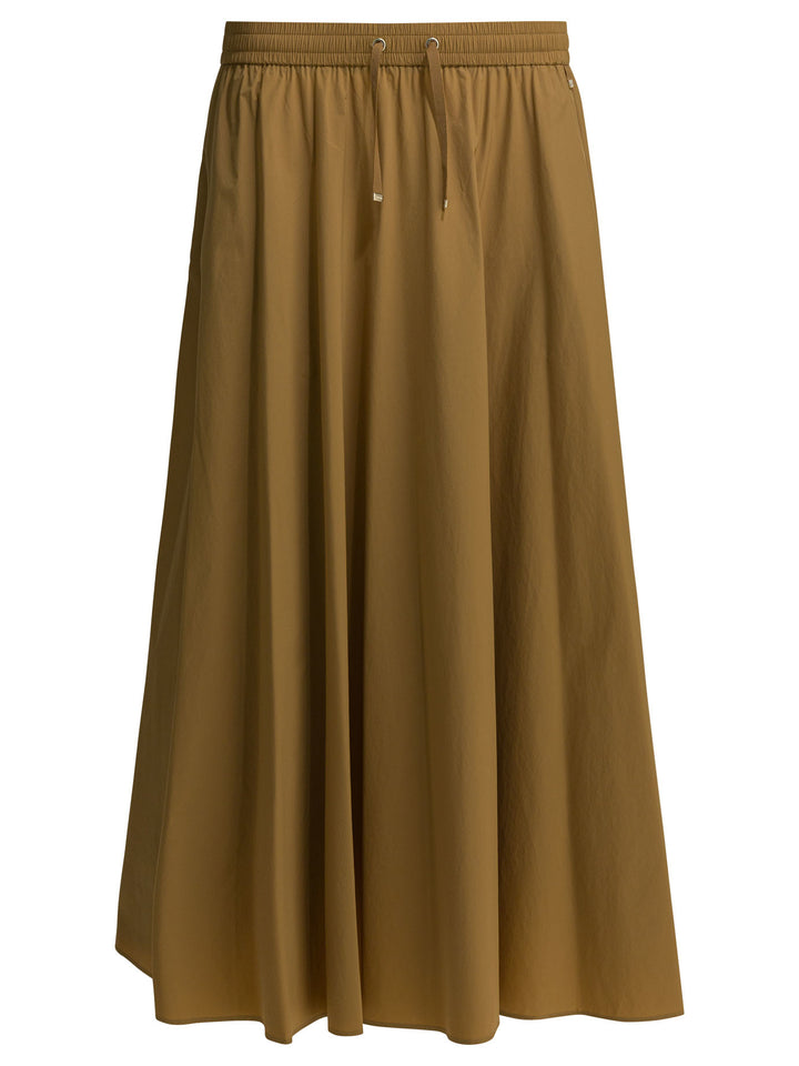 Herno A-Line Midi Skirt Gonne - Marrone | c93300e397a6104d5b8e63efbcbe30979d2ed759