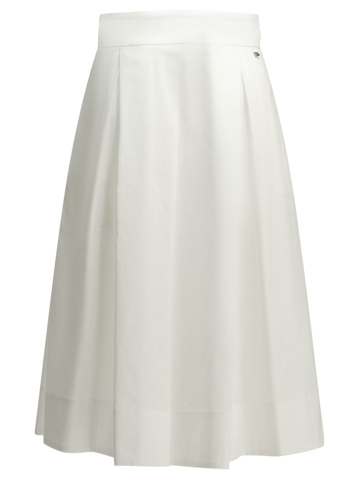 Herno A-Line Midi Skirt Gonne - Bianco | d72d8806d8a6252229e2423100034b5a3eec9503