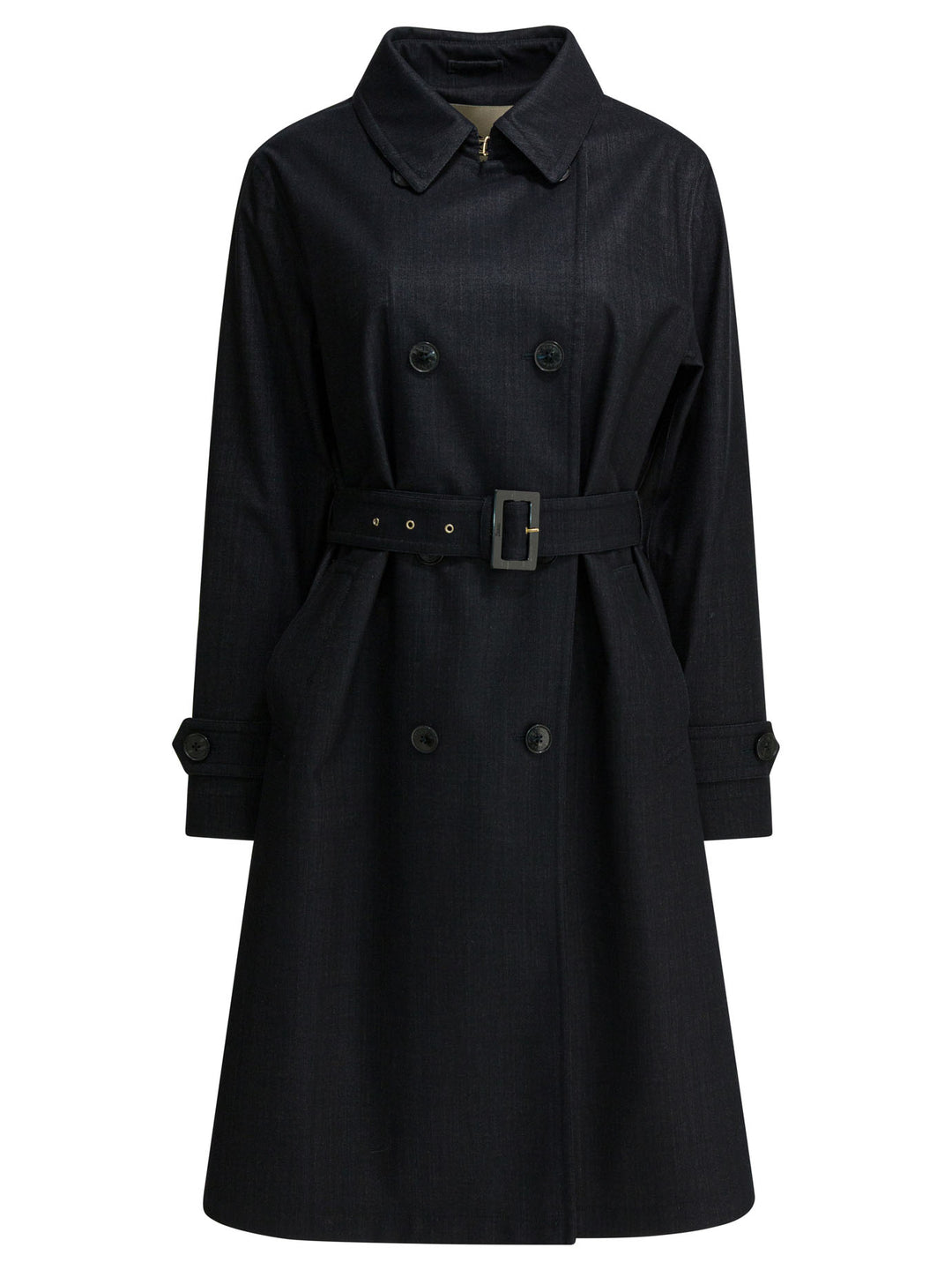 Herno Trench Coat With Belt Jackets and Coats - Blu | e4187f57453febaa0cc26fc394dd654ca3e51656