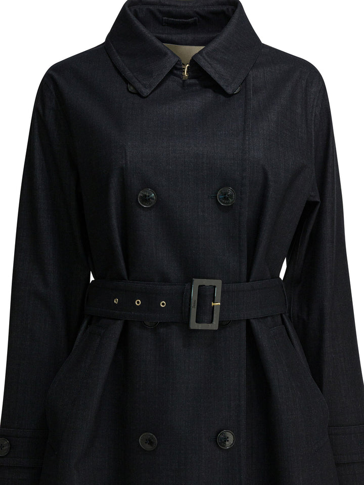 Herno Trench Coat With Belt Jackets and Coats - Blu | f3d36cefb1cc2ec8b111083039ef6bdaa744deae