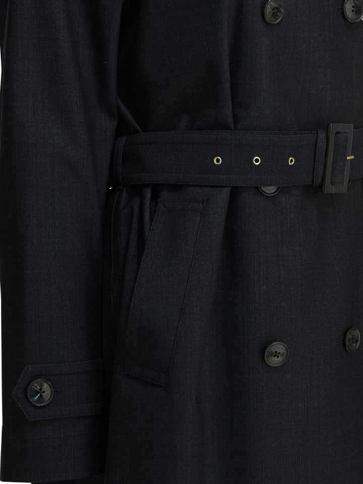 Herno Trench Coat With Belt Jackets and Coats - Blu | 76804b18d2886fcea6825ac8451e474d94c4ee74