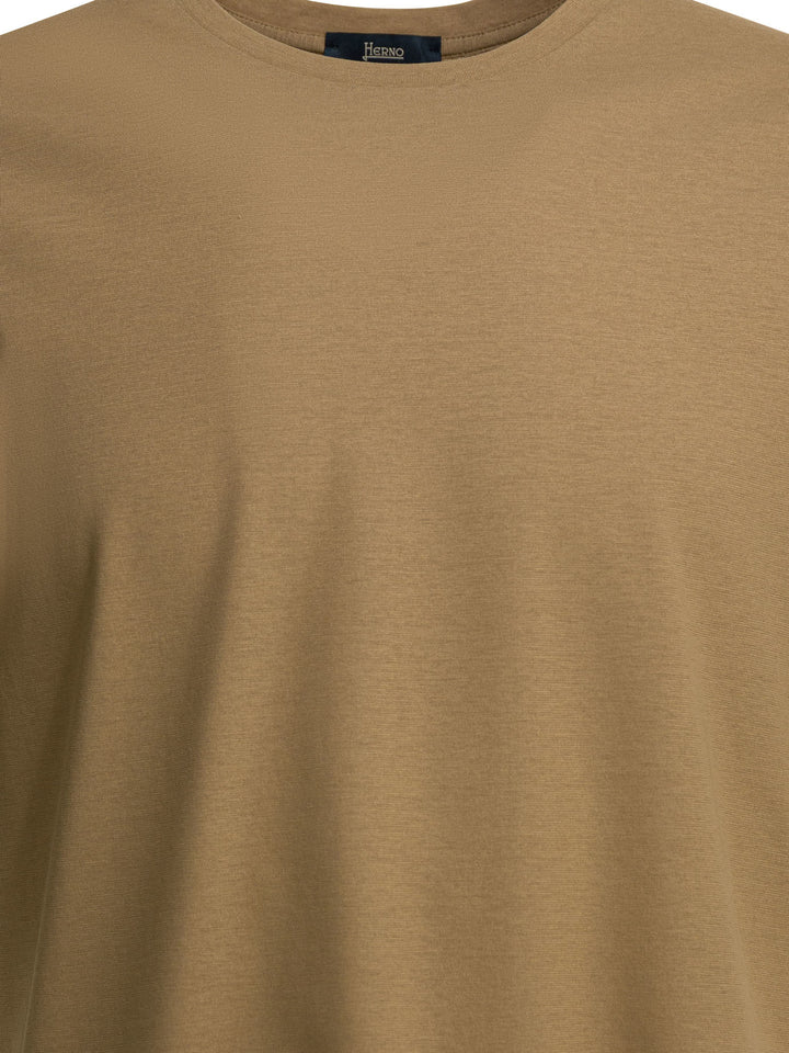 Herno Crew-Neck T-Shirt T-shirts - Marrone | a6ec9b0c2ac61cb9d895f6d092398fadb415a0c0