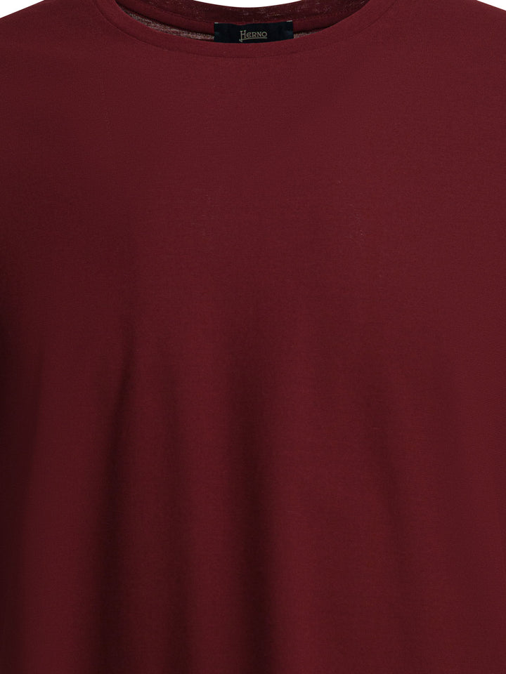 Herno Crew-Neck T-Shirt T-shirts - Rosso | 23f110aea07f28aff9fa046829573554a94df1e2