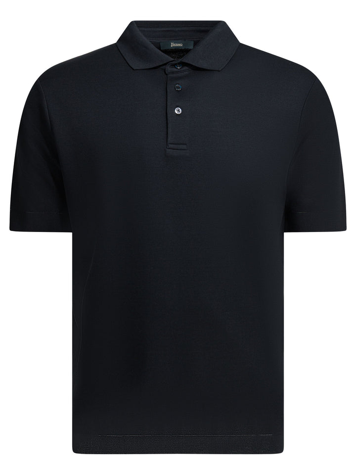 Herno Polo Shirt With Buttons Polo shirts - Blu | f2608e90c5244916ab1fb6df0fd58a9f1dee273c