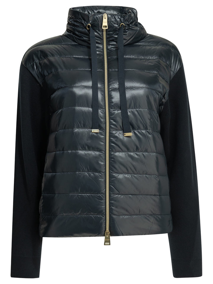 Herno Short Down Jacket Jackets and Coats - Blu | 39123a209fbee3a59bb34353a8d784260764a5ef