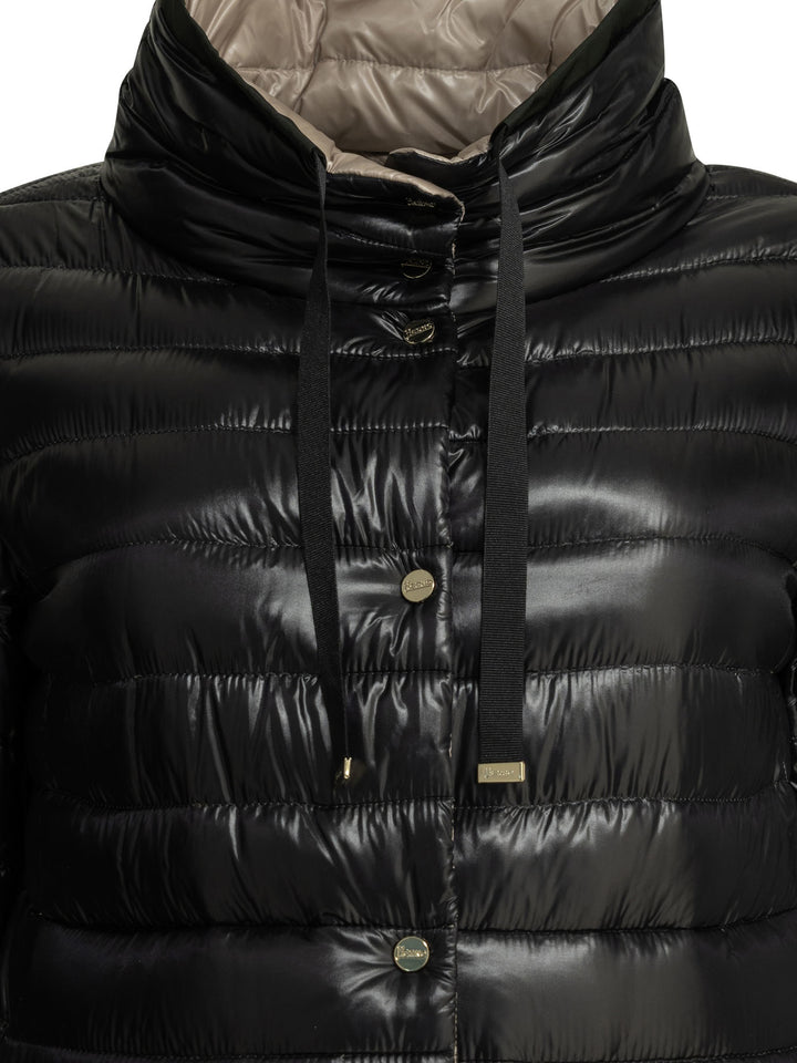 Herno Reversible Short Down Jacket Jackets and Coats - Nero | 0074f9aa83a96d25e52c57f96d33a3eff01134dd