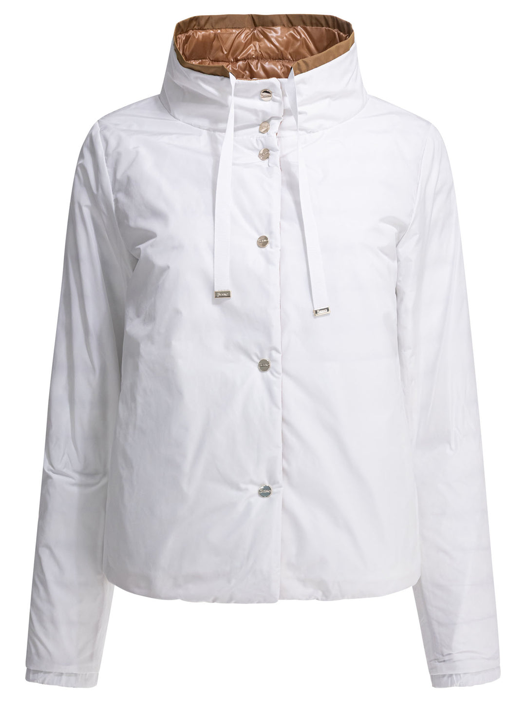 Herno Reversible Short Down Jacket Jackets and Coats - Bianco | 9f0dea16c186eb31c75205caeeca7b1e3c95ae49