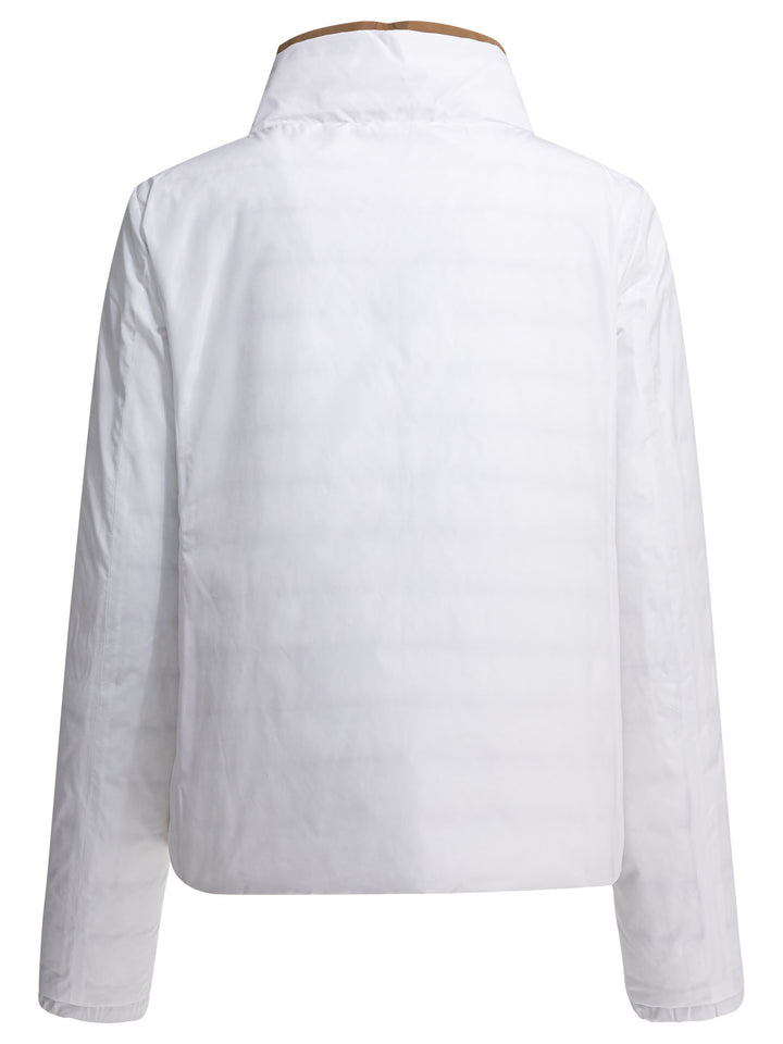Herno Reversible Short Down Jacket Jackets and Coats - Bianco | 1943eb89aea5f4eae67fb2099aaace9e84548eb7