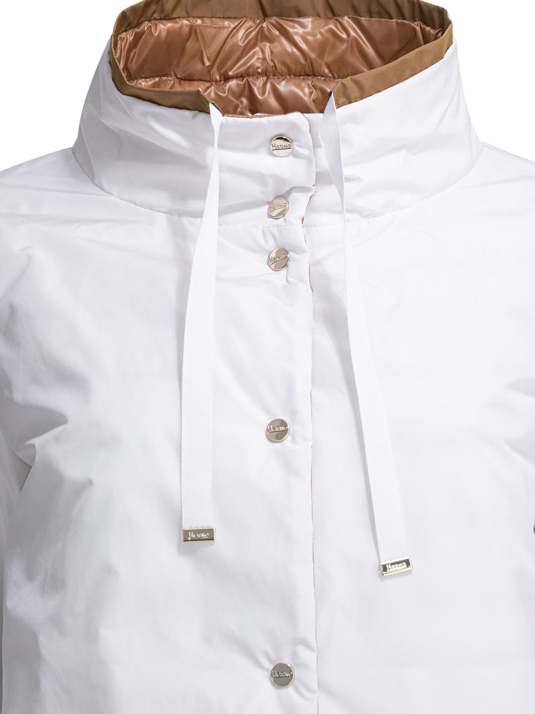 Herno Reversible Short Down Jacket Jackets and Coats - Bianco | 358df422f4e679d85cc3c8385ce9f2bd0156e9d6