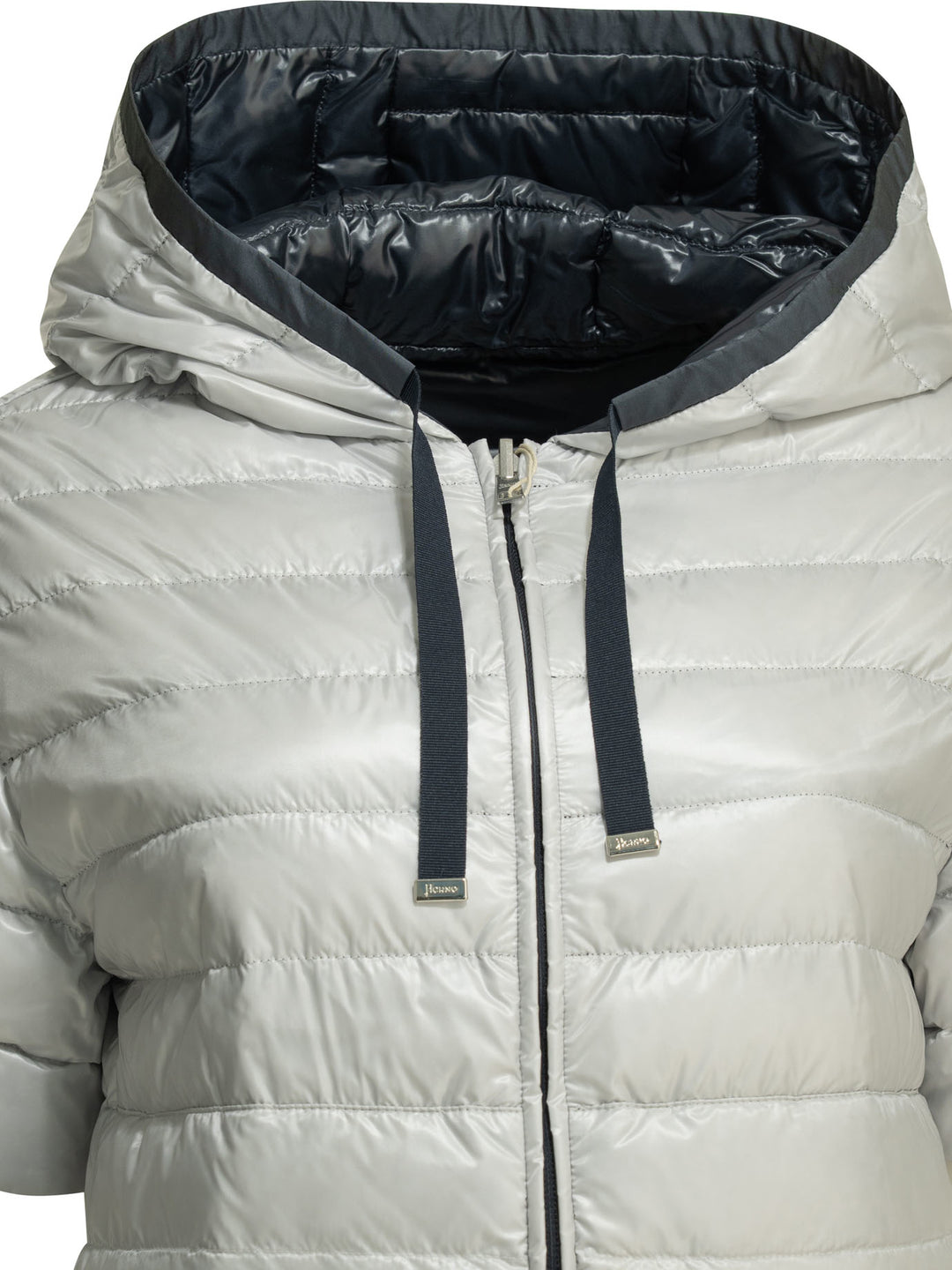 Herno Reversible Short Down Jacket Jackets and Coats - Blu | 7ca6640ef65c68b53d2eca9851a01c909d1d6ce4