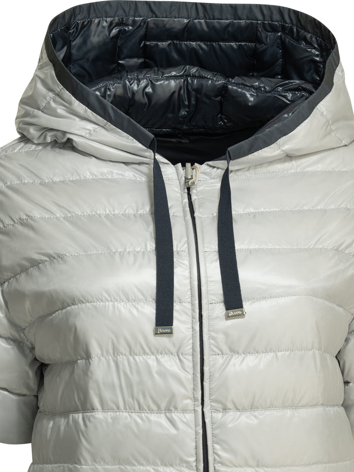 Herno Reversible Short Down Jacket Jackets and Coats - Blu | 7ca6640ef65c68b53d2eca9851a01c909d1d6ce4