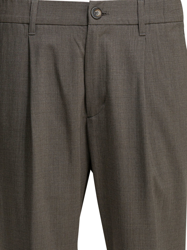 Herno Virgin Wool Pants Trousers - Grey | 6c590e8f8be0037b5e7b67a48727a69be464ac83