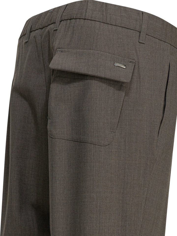 Herno Virgin Wool Pants Trousers - Grey | d687e26cfb5fc0165a7be854716abf1c56bbeed7
