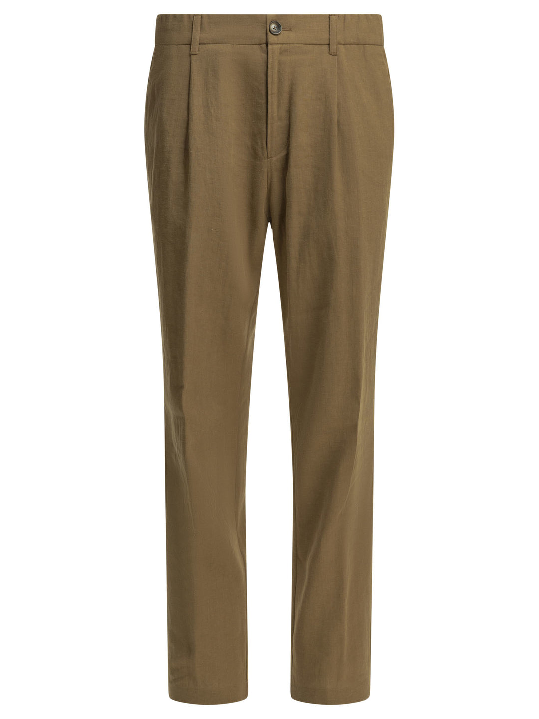 Herno Casual Linen Pants Trousers - Marrone | f7e022a9ca8563cd296d902be4169f98d8cbbb61