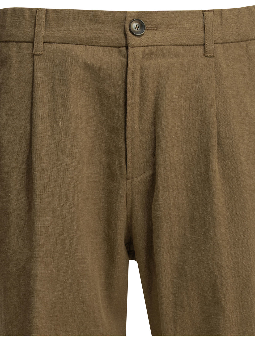 Herno Casual Linen Pants Trousers - Marrone | 7089098e0b59046323ff020c7deacf4d9cdb86a5