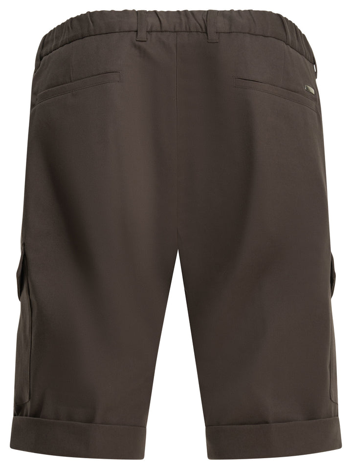 Herno Cotton Cargo Shorts - Marrone | 04a6a1e693eacfb346355e72bd5bf95b1dbe1e14
