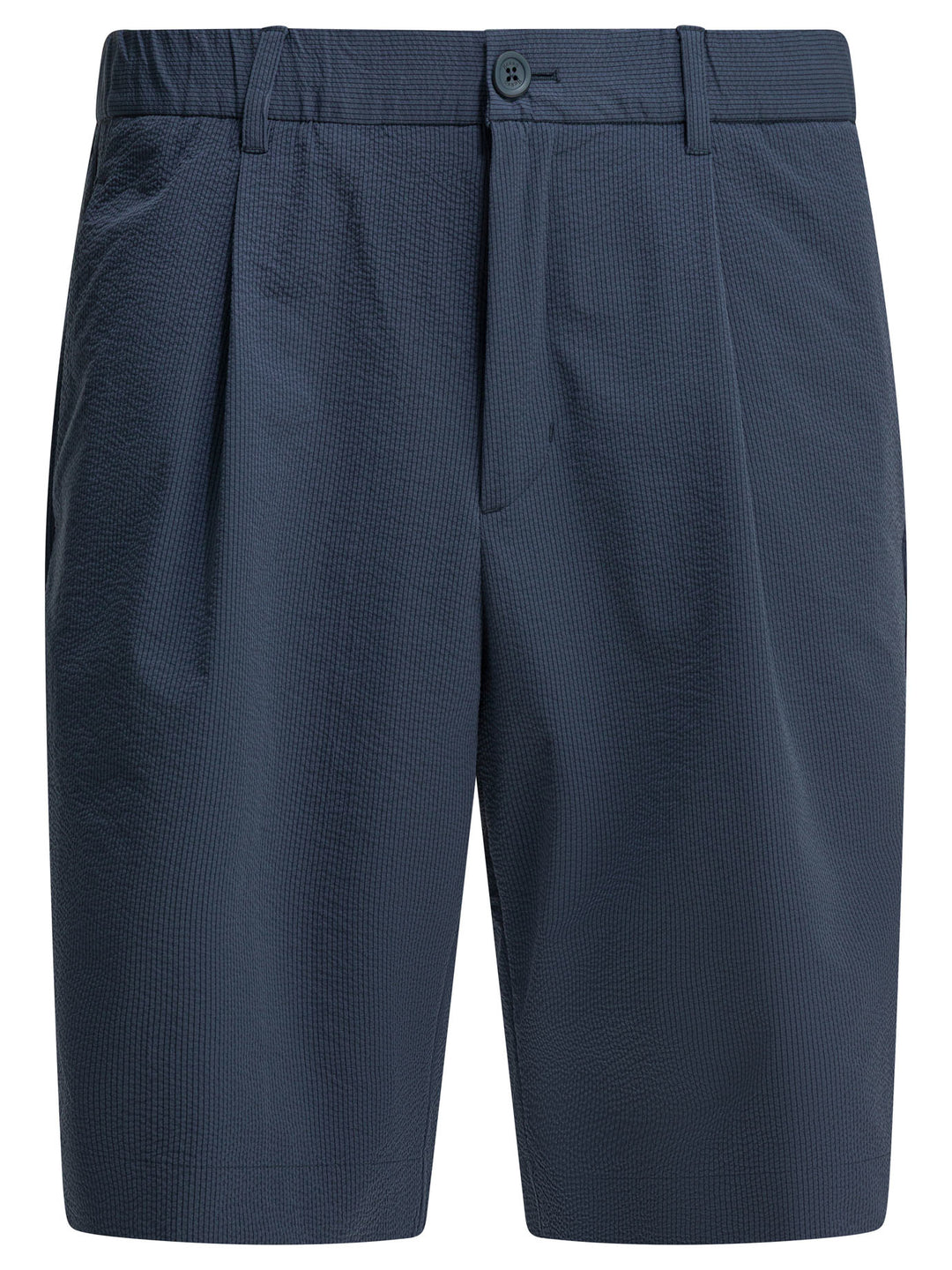 Herno Technical Stretch Seersucker Shorts - Blu | 1b87de681bcb03b30168525aed0dc6e974ddaa15