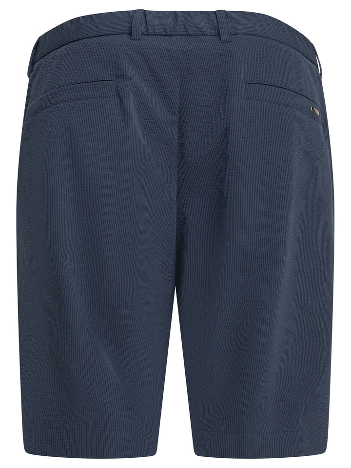 Herno Technical Stretch Seersucker Shorts - Blu | e7517a9bc6e4100b952dda6fdebb7b79ff42c4c0