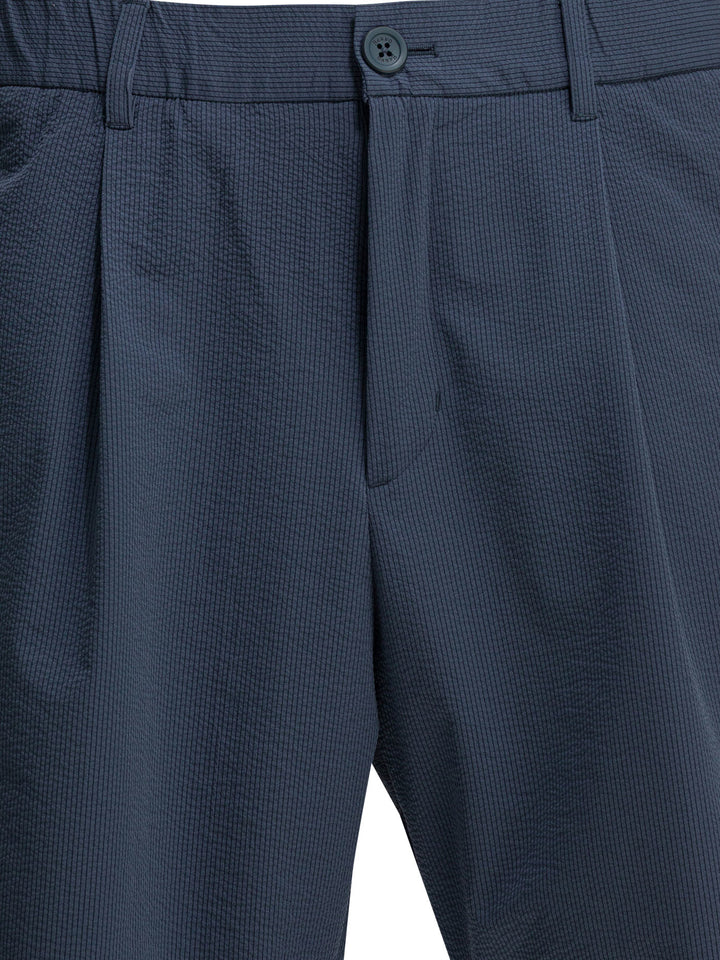 Herno Technical Stretch Seersucker Shorts - Blu | 22d0dc1c7c7dbeca30e4d65ac9a82c98e60b7048