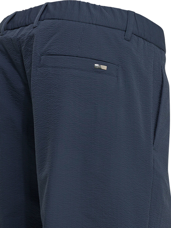 Herno Technical Stretch Seersucker Shorts - Blu | 54b0ef720b42efb19824c35f16300cf1ff9f23d0