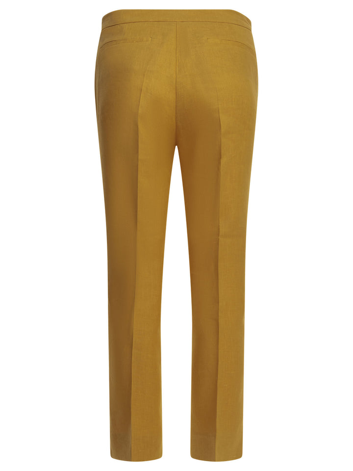 Herno Linen Tailored Pants Trousers - Arancione | b2c2709bded12888213864c1eaae6de080c44e19