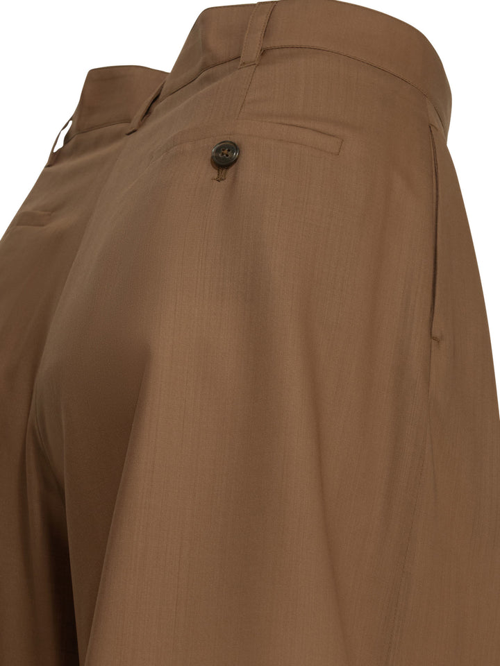 Herno Formal Wool Shorts - Marrone | 6995bb5db9a66f6eaac5de2d6e2d12540e552f2b