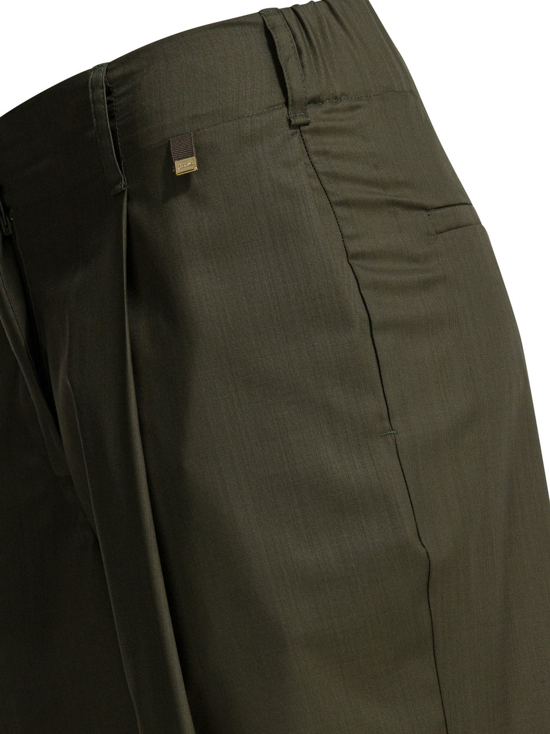Herno Wool Tailored Pants Trousers - Verde | 5c69327f12ce1d487d873f6b38ae7b8bfa9ef494