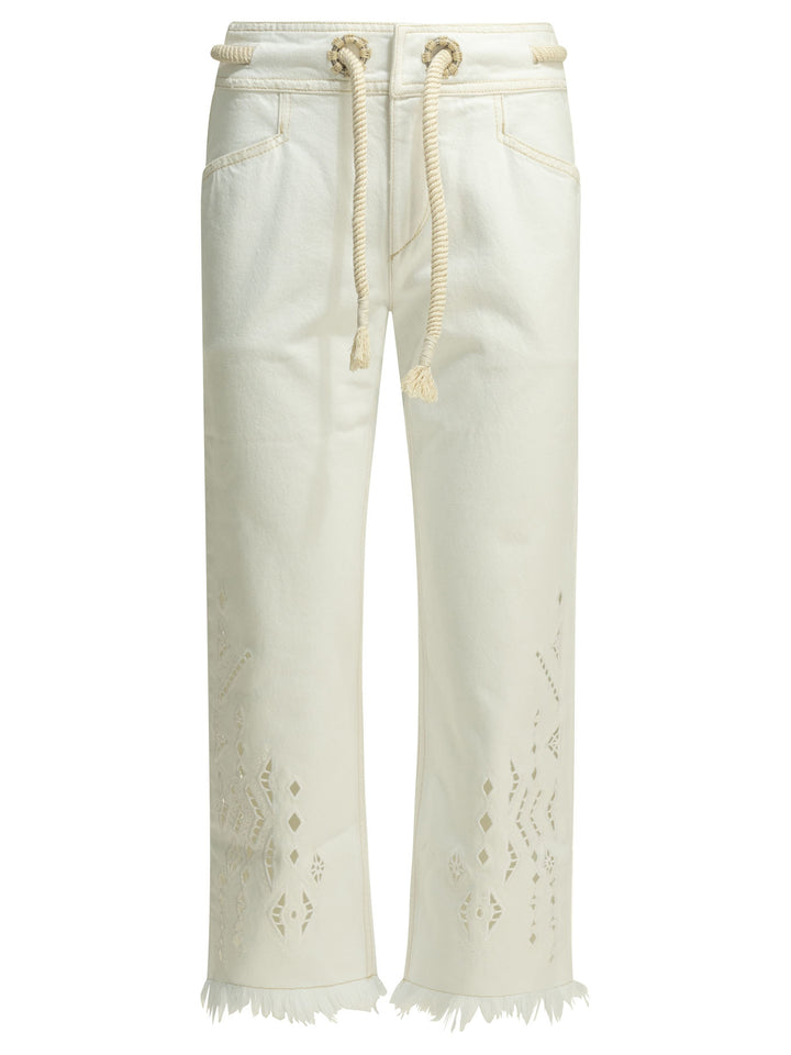 Isabel Marant Alison Jeans - Bianco | f9b32b95ccc15f2ea4cee4b293379df6e6fd7fc1