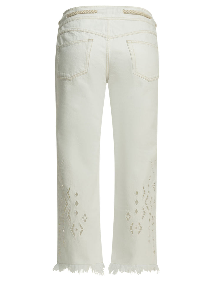 Isabel Marant Alison Jeans - Bianco | 83a0d1810659c0f2b15250343bb98ed93df5c96a