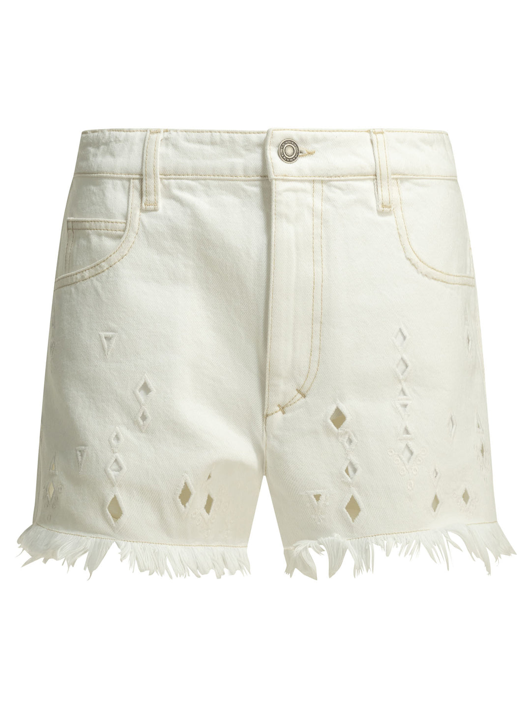 Isabel Marant Aecia Shorts - Bianco | b174e0e2656b84f98b2692575612798ea53edb35