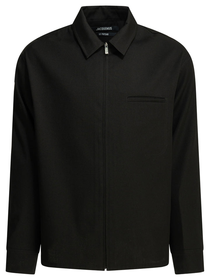 Jacquemus Le Chemise Mecano Shirts - Nero | 9d85dbc6551a3068a29aff77c4b0ab006c0e2258