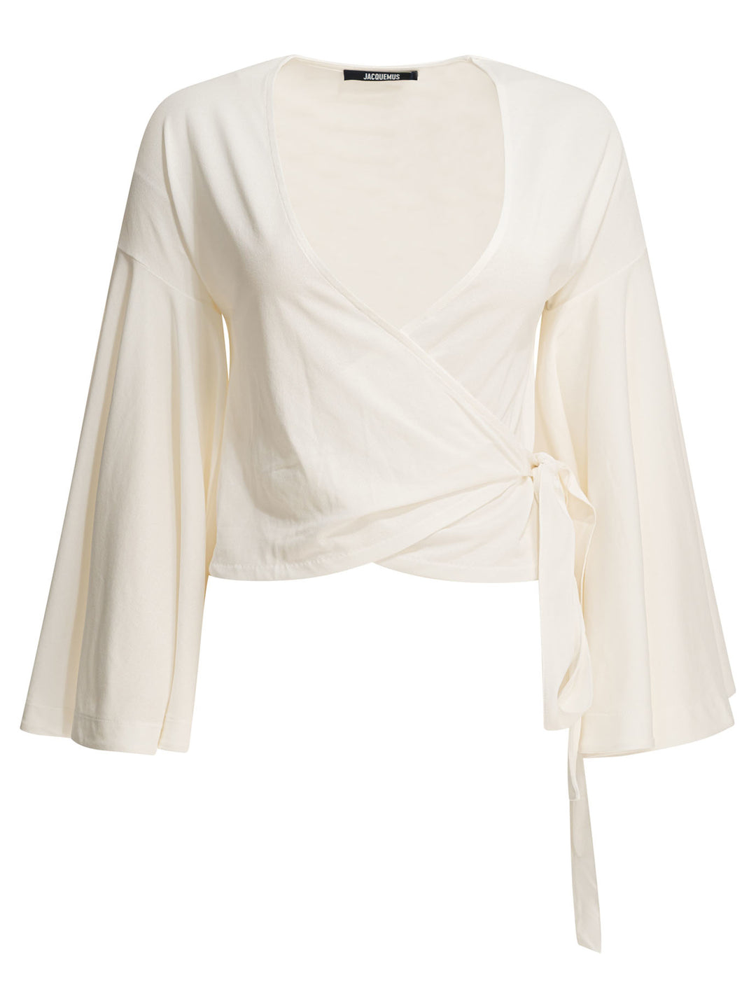 Jacquemus Casual Wrap-Around Top Top - Bianco | 4839ce9646ddbfcaaae31d7a5dd2ee25c70686ed