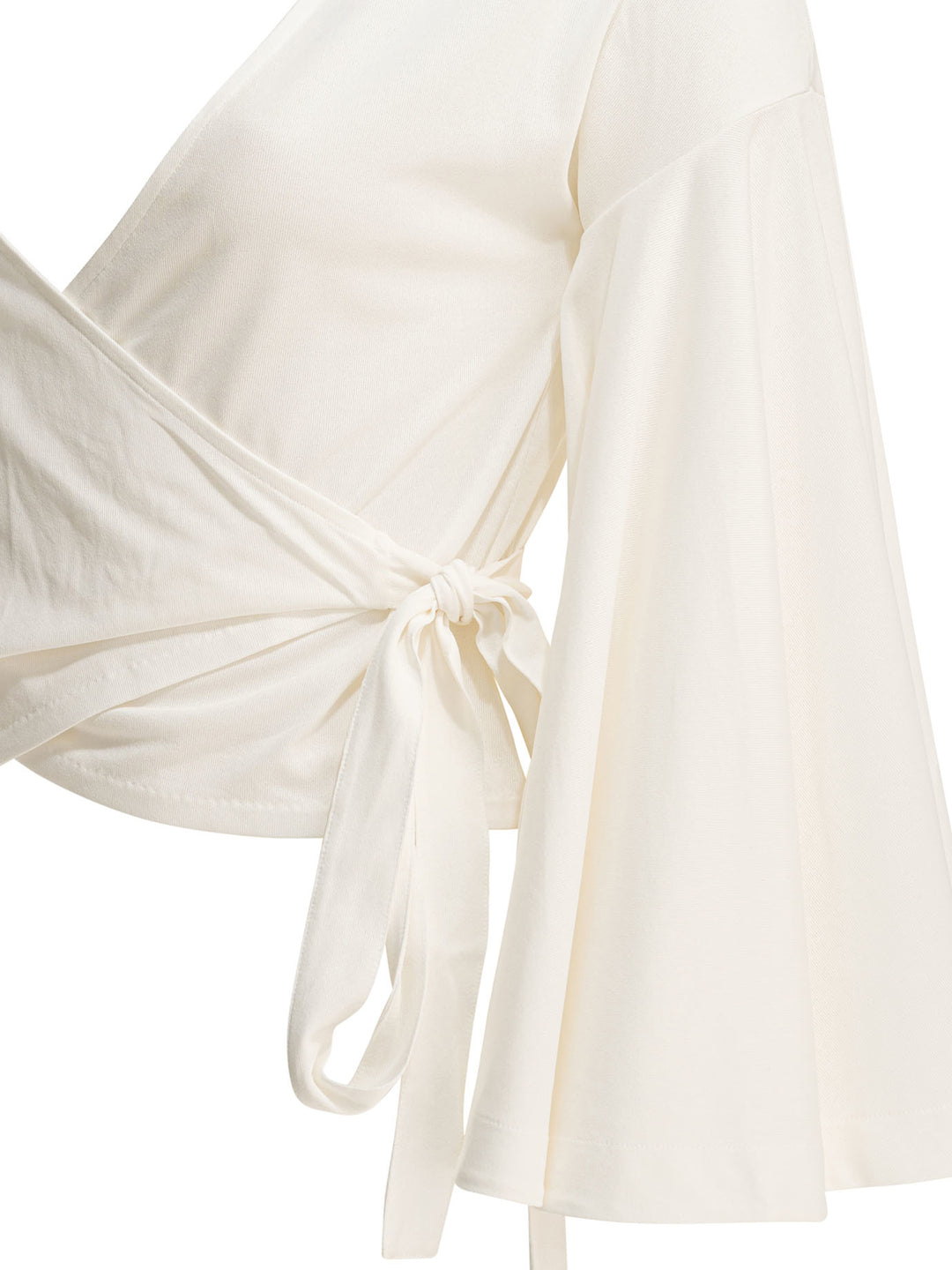 Jacquemus Casual Wrap-Around Top Top - Bianco | 5fb3d5289c565f9d09616931b55784f23160ab26