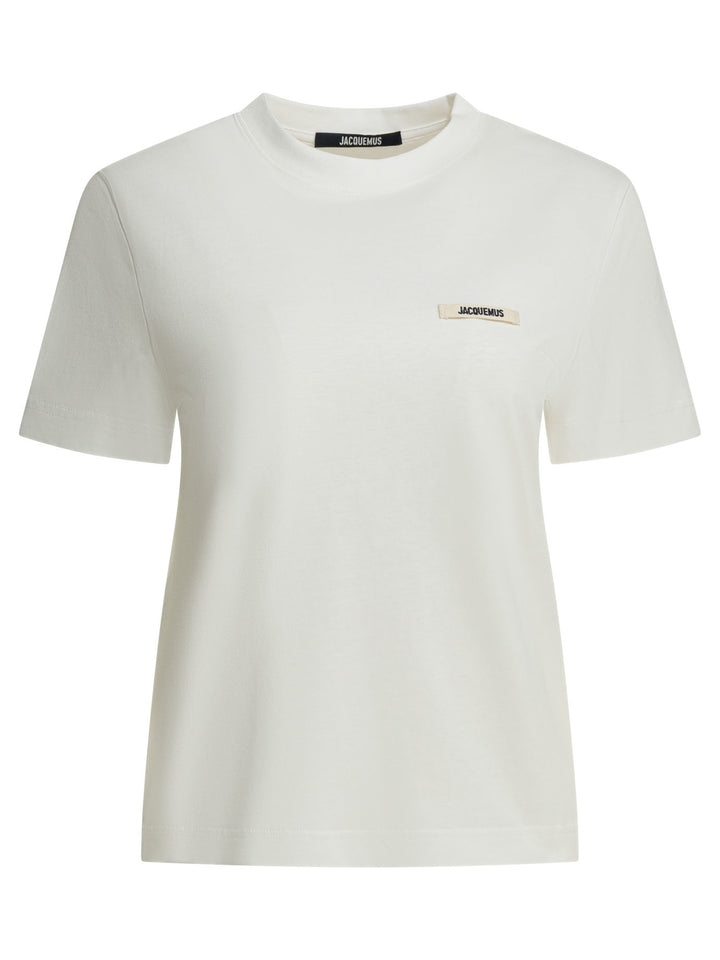 Jacquemus Gros Grain T-shirts - Bianco | f36899fc824e6299e595829957c49a5f84681023