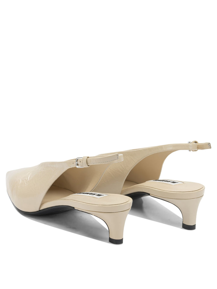 Jil Sander Leather Slingback Heeled shoes - Beige | 745e7f76f1ecf456803467cf9b91fc4f55cece20
