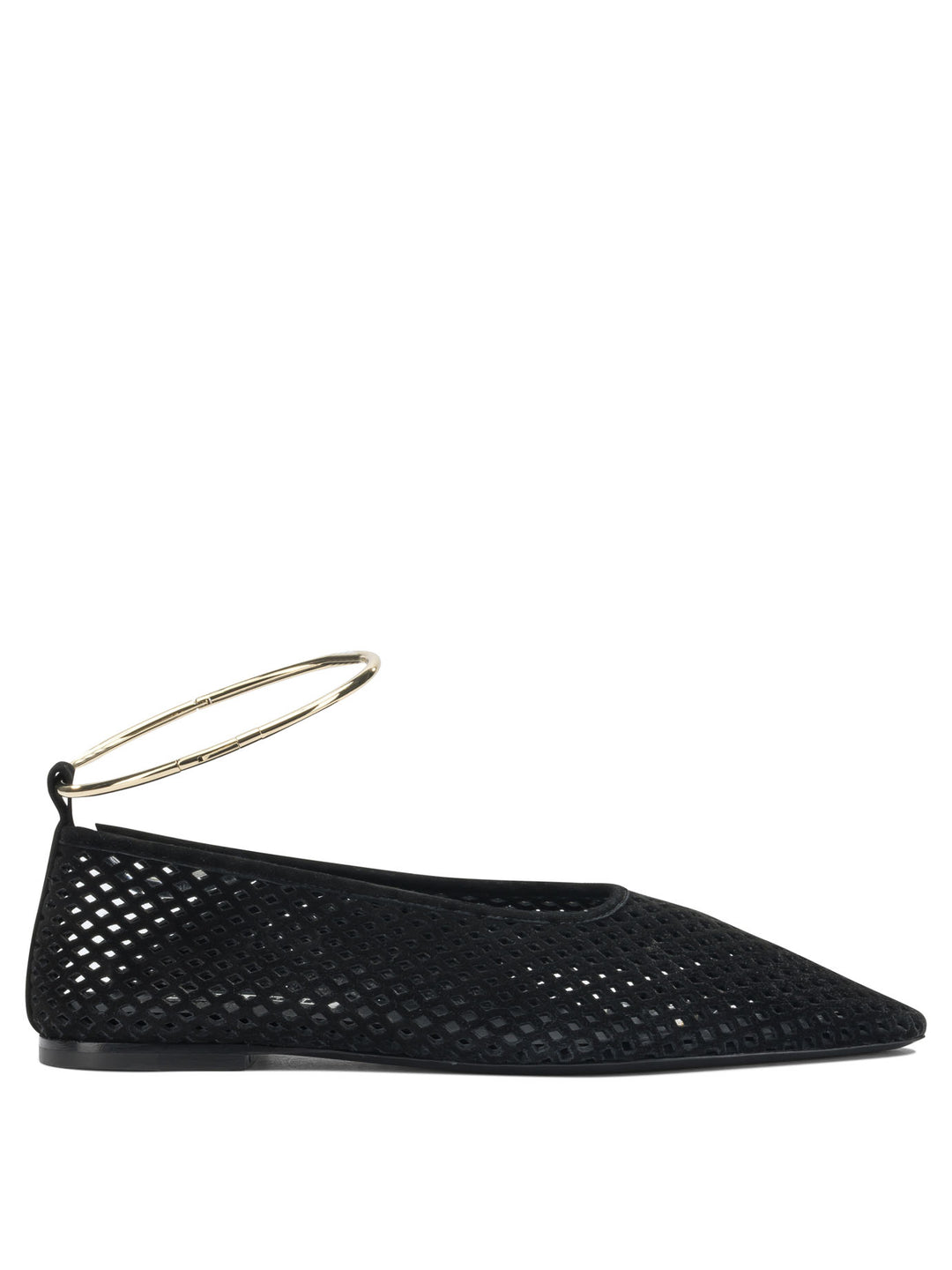 Jil Sander Suede Perforated Ballet Flats Ballerinas - Nero | 12a9b806bcf0cb7c8817c175def77d0fe1bfe0c6