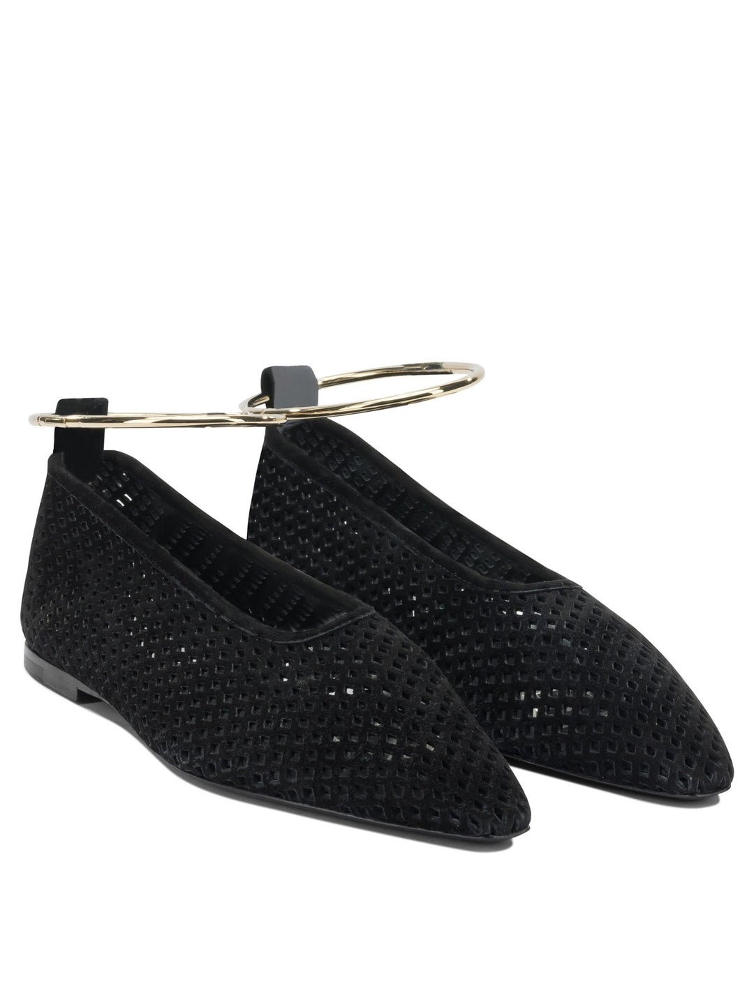 Jil Sander Suede Perforated Ballet Flats Ballerinas - Nero | 4d4392b217dc5de8d5ab9a1265ac0f3c51609000
