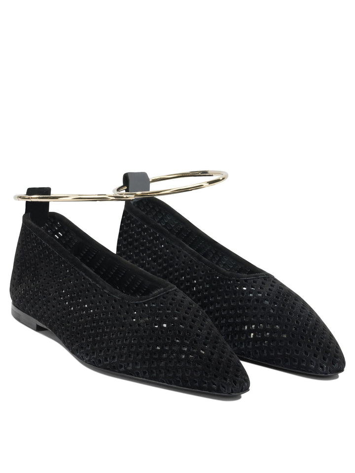 Jil Sander Suede Perforated Ballet Flats Ballerinas - Nero | 4d4392b217dc5de8d5ab9a1265ac0f3c51609000