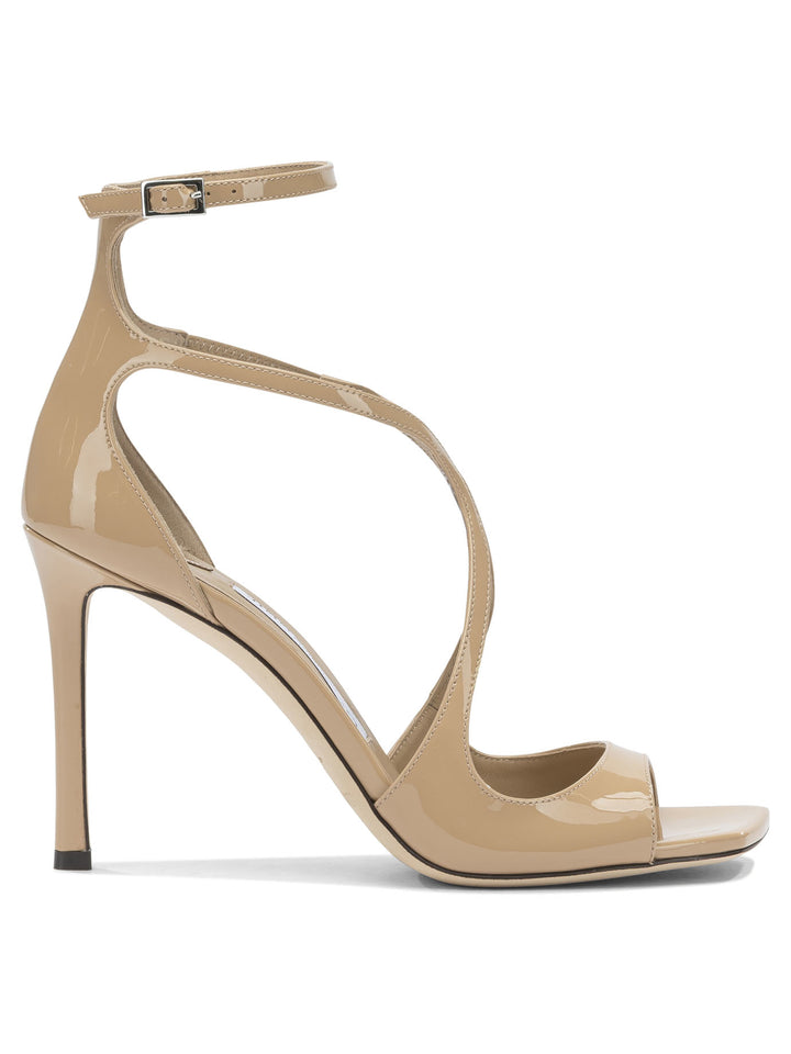Jimmy Choo Azia 95mm Sandali - Beige | f238a84a60d5ccee897309d010a23b0f5dca45d3