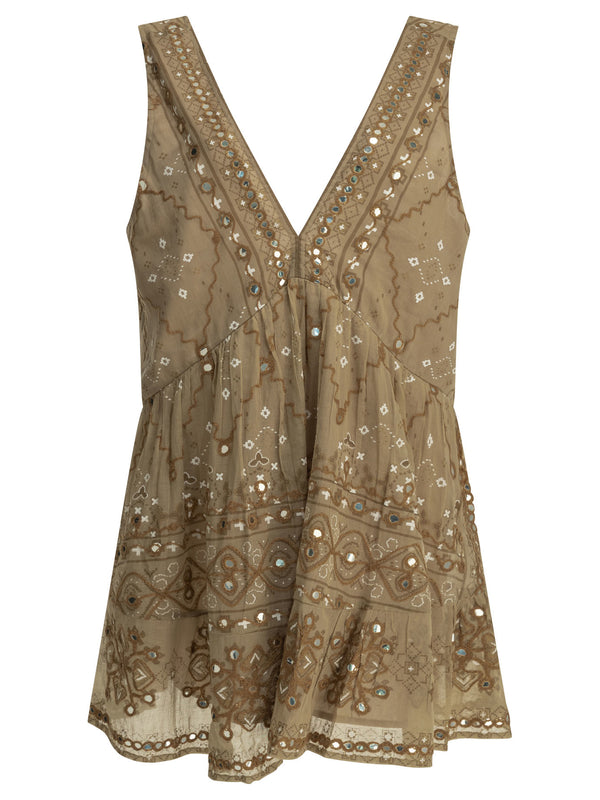 Short A-Line Dress Abiti Marrone