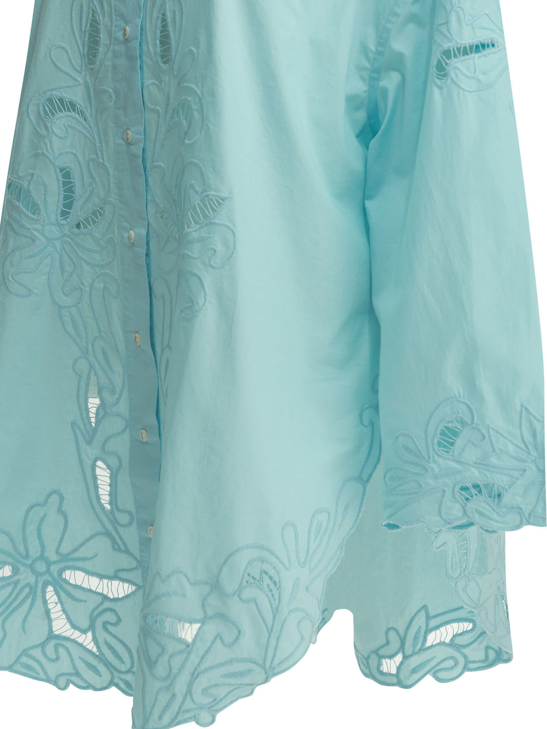 Juliet Dunn Embroidered Casual Shirt Shirts - Light blue | 432b033e3ac15989814c9289e1ad1a604928d2f2