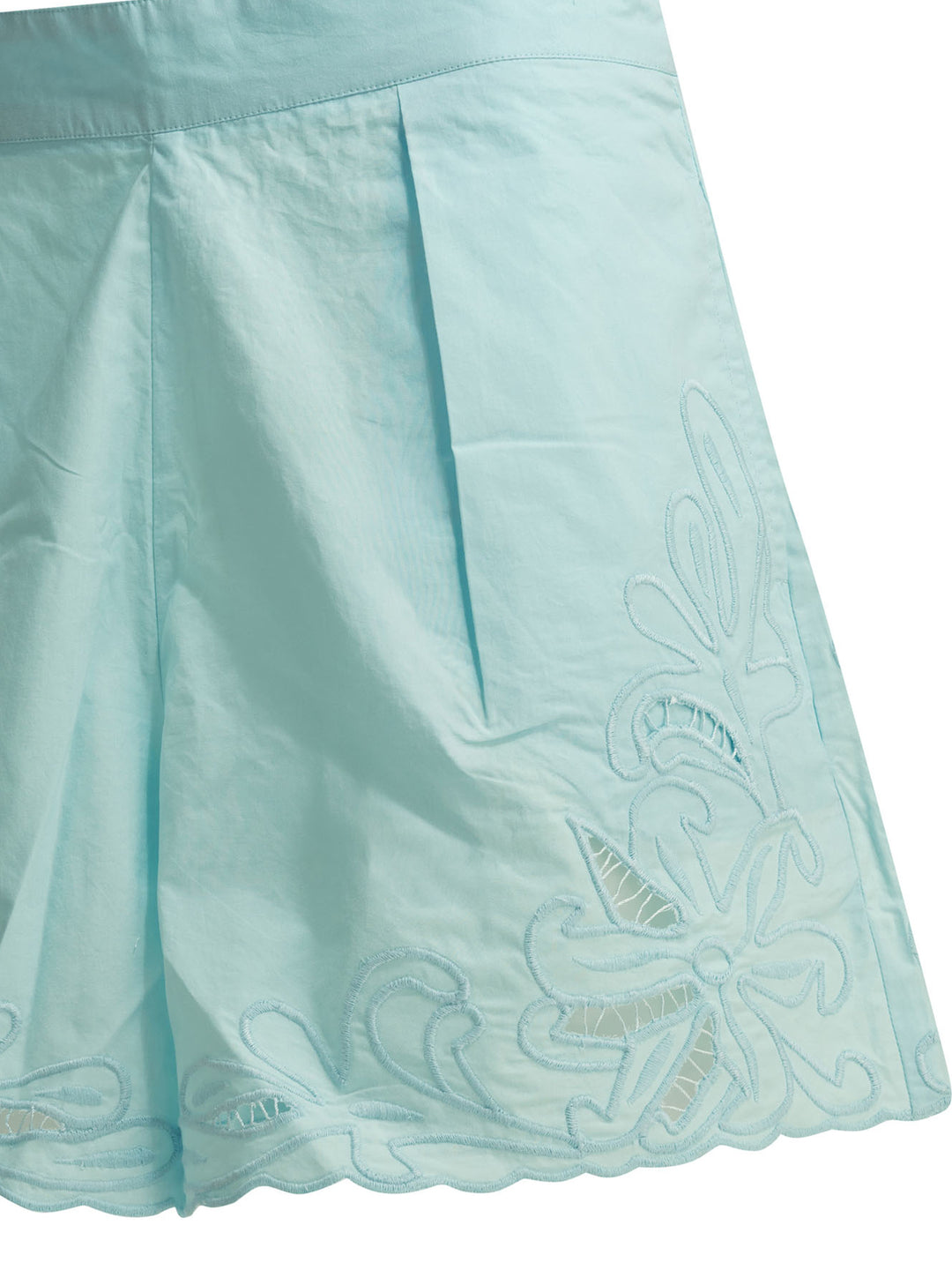 Juliet Dunn Embroidered Shorts - Light blue | ad6432b6ee72484abcba1beea060795a69615c0a