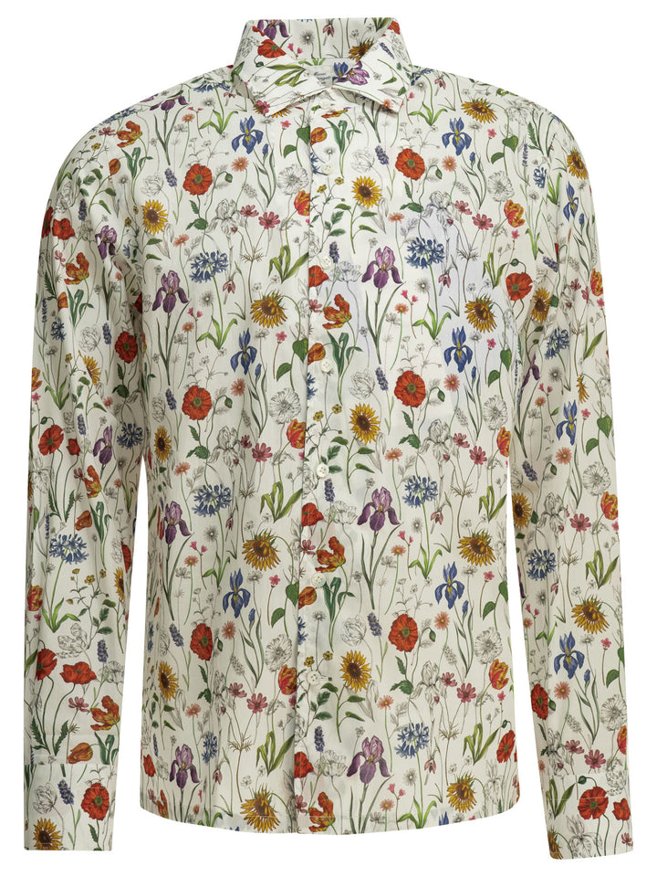 Junya Watanabe Man Casual Floral Shirt Shirts - Bianco | 14c9330ceba9ed46d34b5031c993b46e4ef1ca64