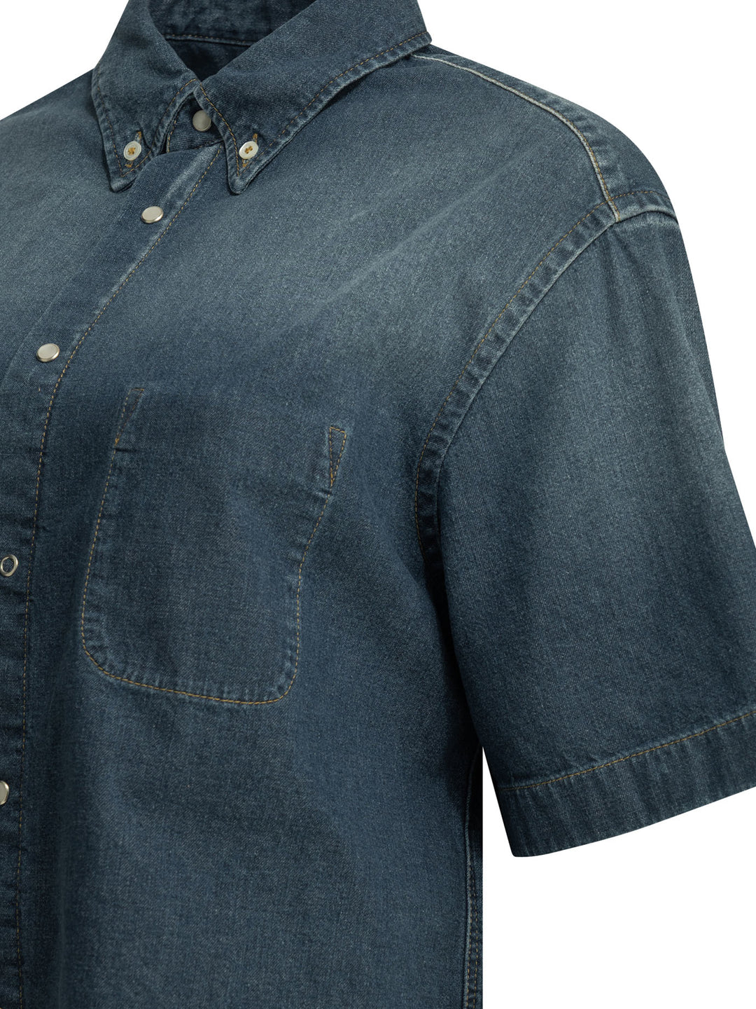 Maison Margiela Casual Denim Shirt Shirts - Blu | aac50fae1bd9a52688e17e285c09eebd57eaec9d